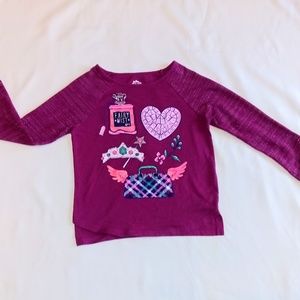 Girls cotton heart shirt
